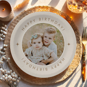 Alles Gute zum Geburtstag mit Foto Pappteller