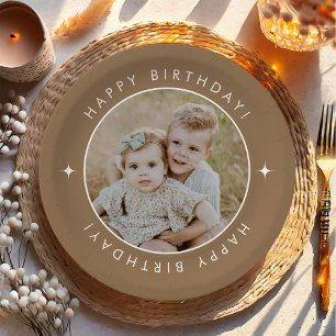 Alles Gute zum Geburtstag mit Foto Pappteller