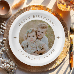 Alles Gute zum Geburtstag mit Foto Pappteller
