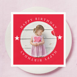 Alles Gute zum Geburtstag mit Foto Serviette