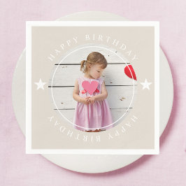 Alles Gute zum Geburtstag mit Foto Serviette