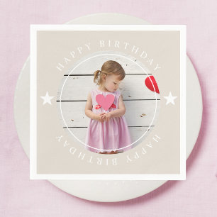 Alles Gute zum Geburtstag mit Foto Serviette
