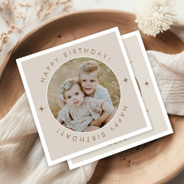 Alles Gute zum Geburtstag mit Foto Serviette