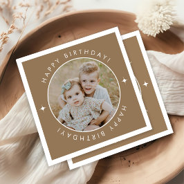 Alles Gute zum Geburtstag mit Foto Serviette