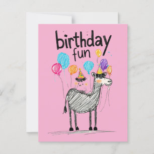Alles Gute zum Geburtstag mit Niedlichem Pferd & B Postkarte