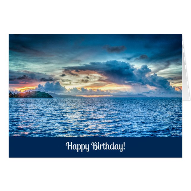 Alles Gute zum Geburtstag mit Ocean View Foto (Vorderseite (Horizontal))