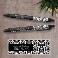 Alles Gute zum Geburtstag mit Trendy Black und Whi