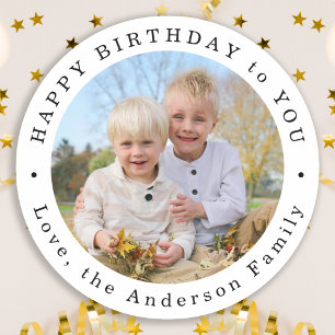 Alles Gute zum Geburtstag Moderne Einfache Süße Be Runder Aufkleber