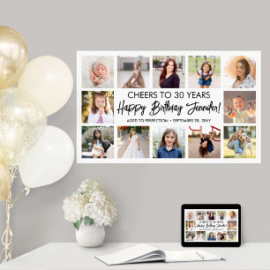 Alles Gute zum Geburtstag Moderne Schrift Foto Col Poster