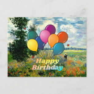 Alles Gute zum Geburtstag, Mohnfeld, Argenteuil, Postkarte