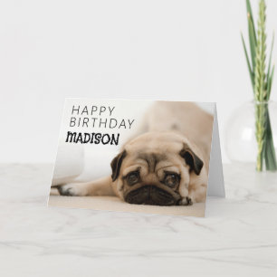 Alles Gute zum Geburtstag Mops Karte