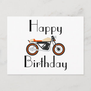 Alles Gute zum Geburtstag Motorrad Postkarte