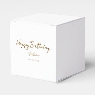 Alles Gute zum Geburtstag Name Datum braun lila pa Geschenkschachtel