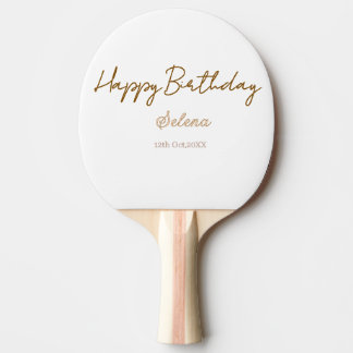 Alles Gute zum Geburtstag Name Datum braun lila pa Tischtennis Schläger