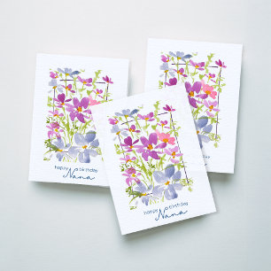 Alles Gute zum Geburtstag Nana Lilac Watercolor Fl Karte