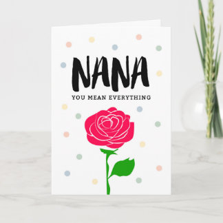 Alles Gute zum Geburtstag Nana, Sie gemein alles Karte