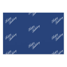 Alles Gute zum Geburtstag Navy-Geschenkpapierbögen