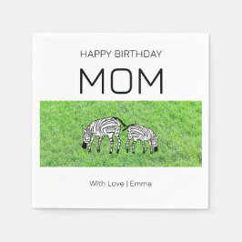 Alles Gute zum Geburtstag, Niedlich und Happy Zebr Serviette