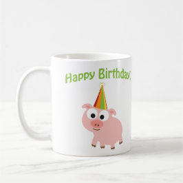 Alles Gute zum Geburtstag! Niedliches Schwein Tasse