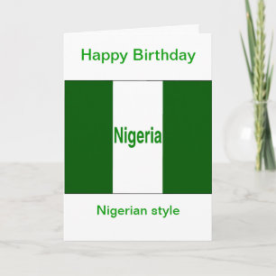 Alles Gute zum Geburtstag Nigeria Karte