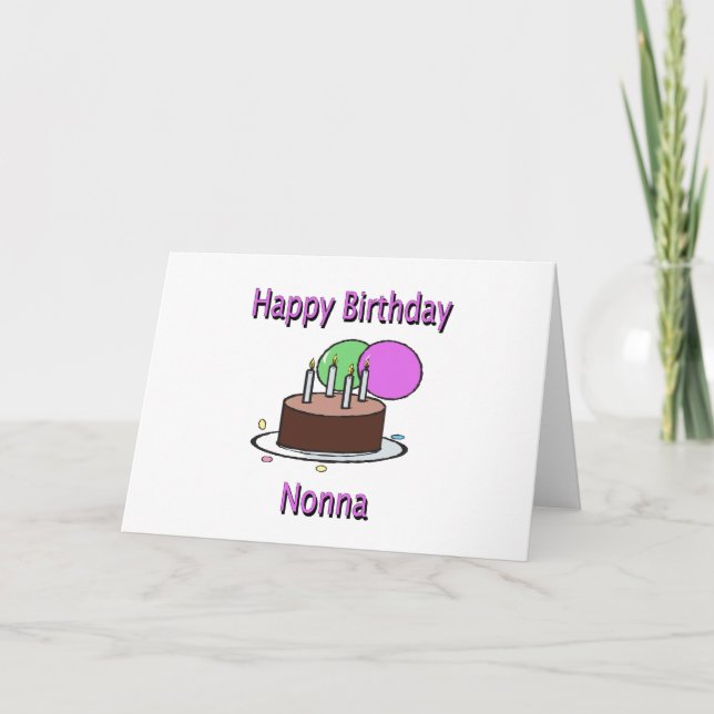 Alles Gute zum Geburtstag Nonna italienischer Karte (Vorderseite)