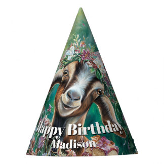 Alles Gute zum Geburtstag Nubier-Ziegen-Gartenblum Partyhütchen