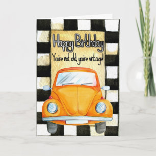 Alles Gute zum Geburtstag Oldtimer Karte