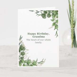 Alles Gute zum Geburtstag Oma Eukalyptus Karte