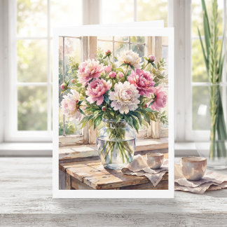 Alles Gute zum Geburtstag Oma! Florale Pinke Pfing Karte