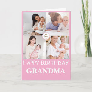 Alles Gute zum Geburtstag Oma Foto-Collage-Karte Karte