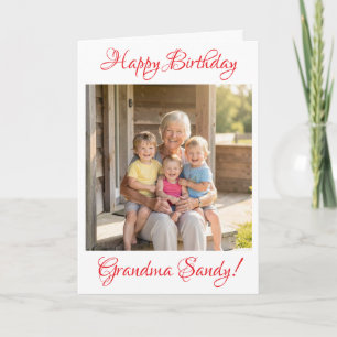 Alles Gute zum Geburtstag Oma Foto-Vorlage Persona Karte