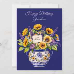 Alles Gute zum Geburtstag Oma. Grußkarte Feiertagskarte