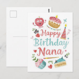Alles Gute zum Geburtstag Oma Postkarte