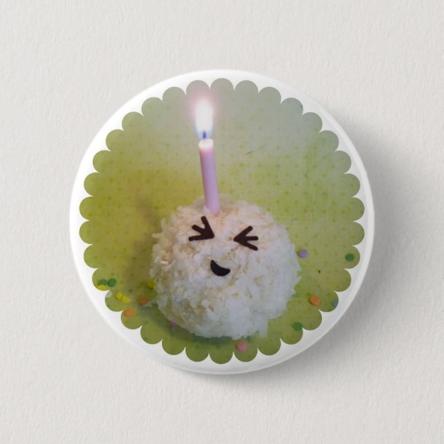 Alles Gute zum Geburtstag Onigiri - Knopf Button (Vorderseite)