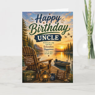 Alles Gute zum Geburtstag Onkel Angelssee Sonnenun Karte