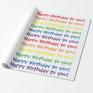 Alles Gute zum Geburtstag Packpapier - Regenbogen
