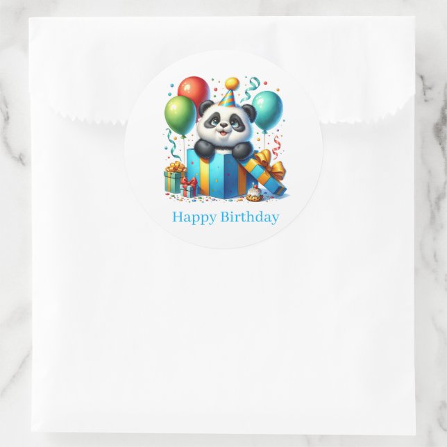 Alles Gute zum Geburtstag Panda Aufkleber (Tasche)