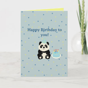 Alles Gute zum Geburtstag Panda Bär Karte