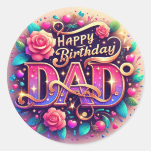 Alles Gute zum Geburtstag Papa Aufkleber