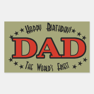 Alles Gute zum Geburtstag Papa Etikett Rechteckiger Aufkleber