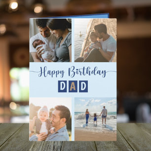 Alles Gute zum Geburtstag Papa Foto-Collage Bester Karte