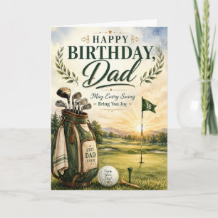 Alles Gute zum Geburtstag Papa Golfkarte mit Vinta Karte