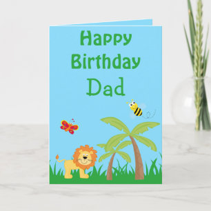 Alles Gute zum Geburtstag Papa Safari Löwe Dein Fo Karte