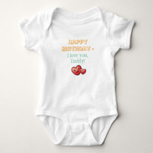 Alles Gute zum Geburtstag Papa, Vatertag Geschenk, Baby Strampler