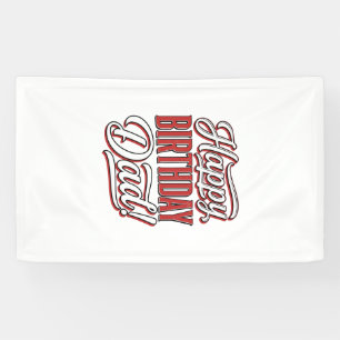 Alles Gute zum Geburtstag Papa Vintage-Typografie- Banner