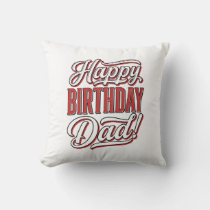 Alles Gute zum Geburtstag Papa Vintage-Typografie- Kissen