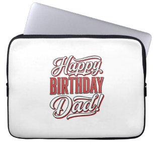 Alles Gute zum Geburtstag Papa Vintage-Typografie- Laptopschutzhülle