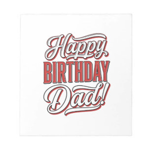Alles Gute zum Geburtstag Papa Vintage-Typografie- Notizblock