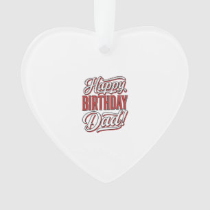 Alles Gute zum Geburtstag Papa Vintage-Typografie- Ornament