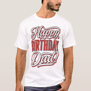 Alles Gute zum Geburtstag Papa Vintage-Typografie- T-Shirt